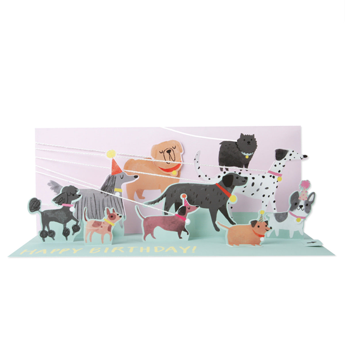 Dog Walker Panoramic Greeting Card