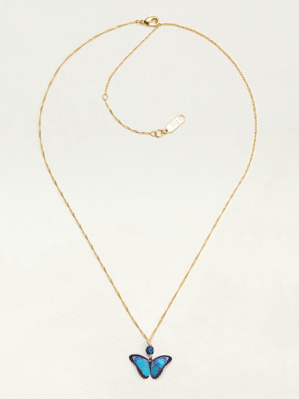 Blue Radiance Bella Butterfly Pendant Necklace