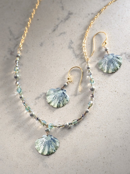 Alt View Sage Shelby Beaded Necklace