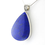 Silver Lapis Large Tear Pendant