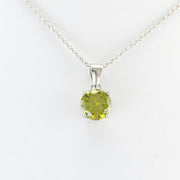Alt View Sterling Silver Peridot CZ Necklace