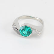 Alt View Silver Parieba Corundum 3.5ct CZ Ring