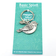 Handcrafted Pewter Chickadee Key Ring
