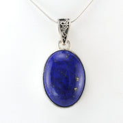 Alt View Silver Lapis 16x22mm Oval Pendant