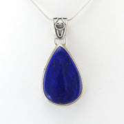 Alt View Silver Lapis 17x24mm Tear Bali Pendant