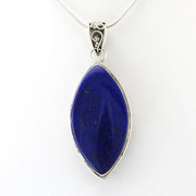 Alt View Silver Lapis 18x34mm Marquise Bali Pendant