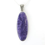 Alt View Silver Chariote 22x58mm Oval Pendant