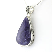 Silver Chariote 24x32mm Tear Bali Pendant