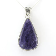 Alt View Silver Chariote 24x32mm Tear Bali Pendant