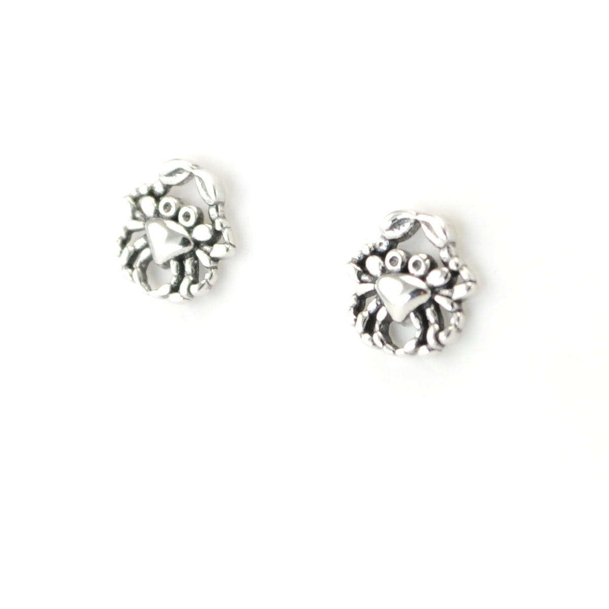 Silver Crab Post Earrings