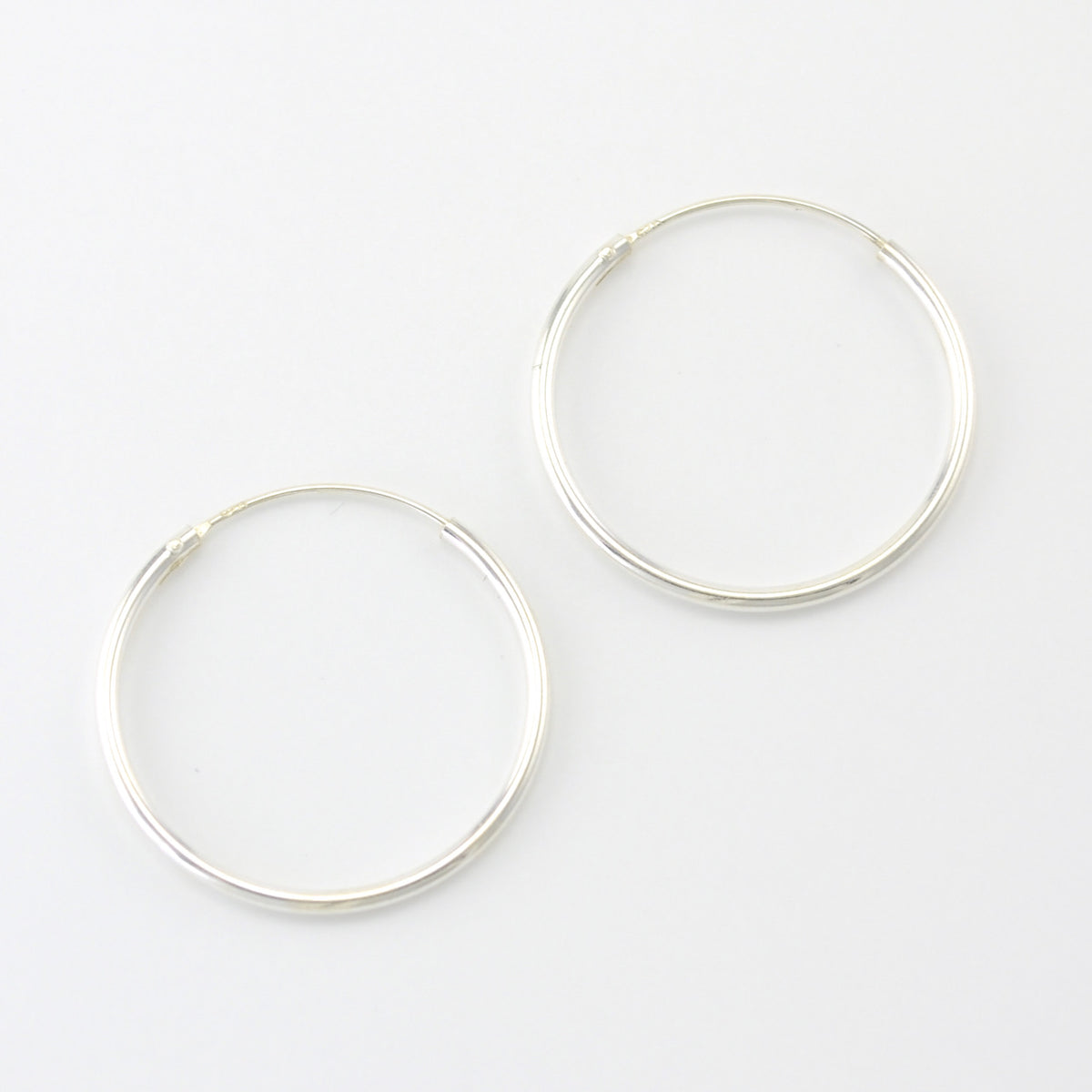 Silver 1.5x20mm Endless Hoop Earrings