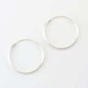 Silver 1.5x20mm Endless Hoop Earrings