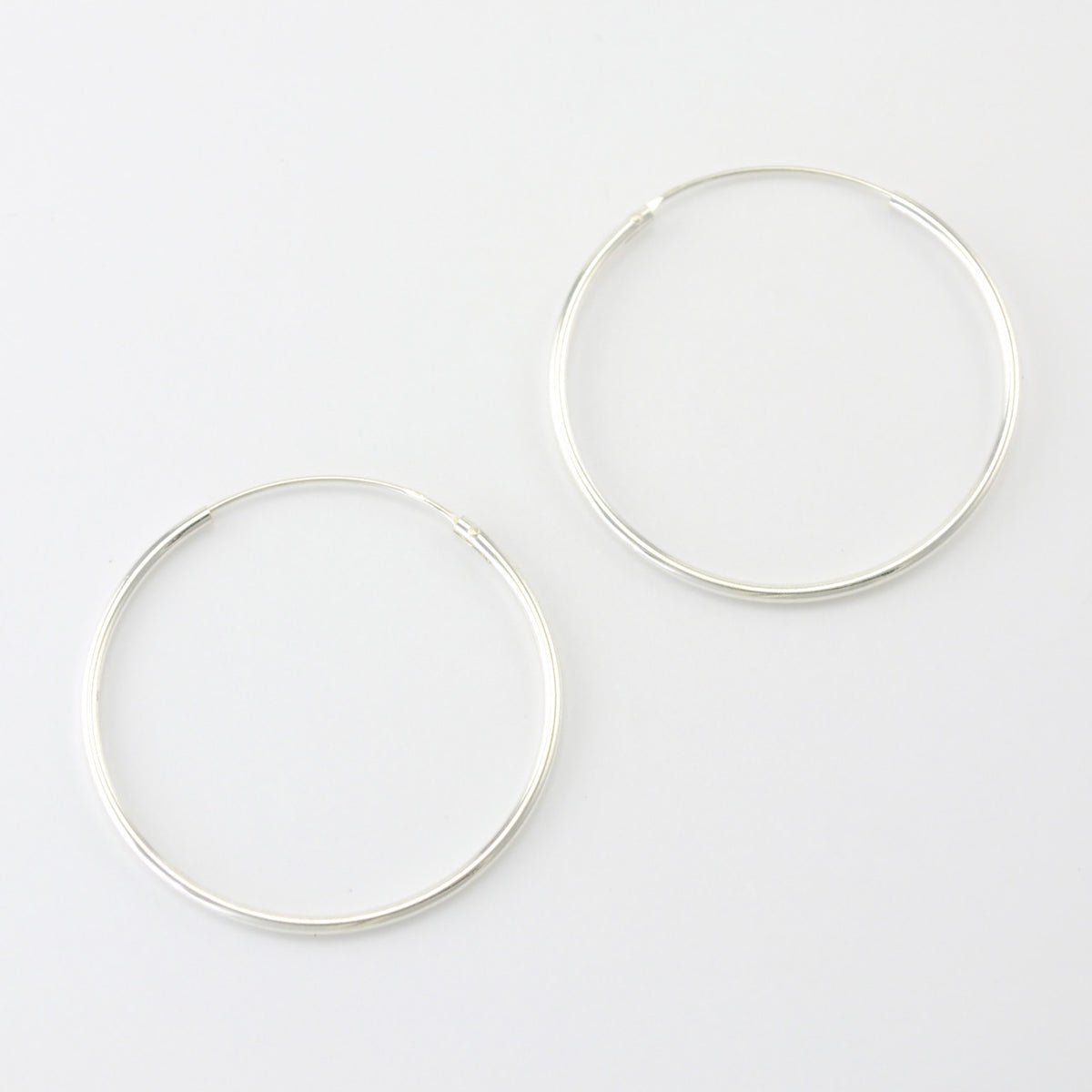 Silver 1.5x35mm Endless Hoop Earrings