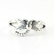 Silver Dragonfly Ring