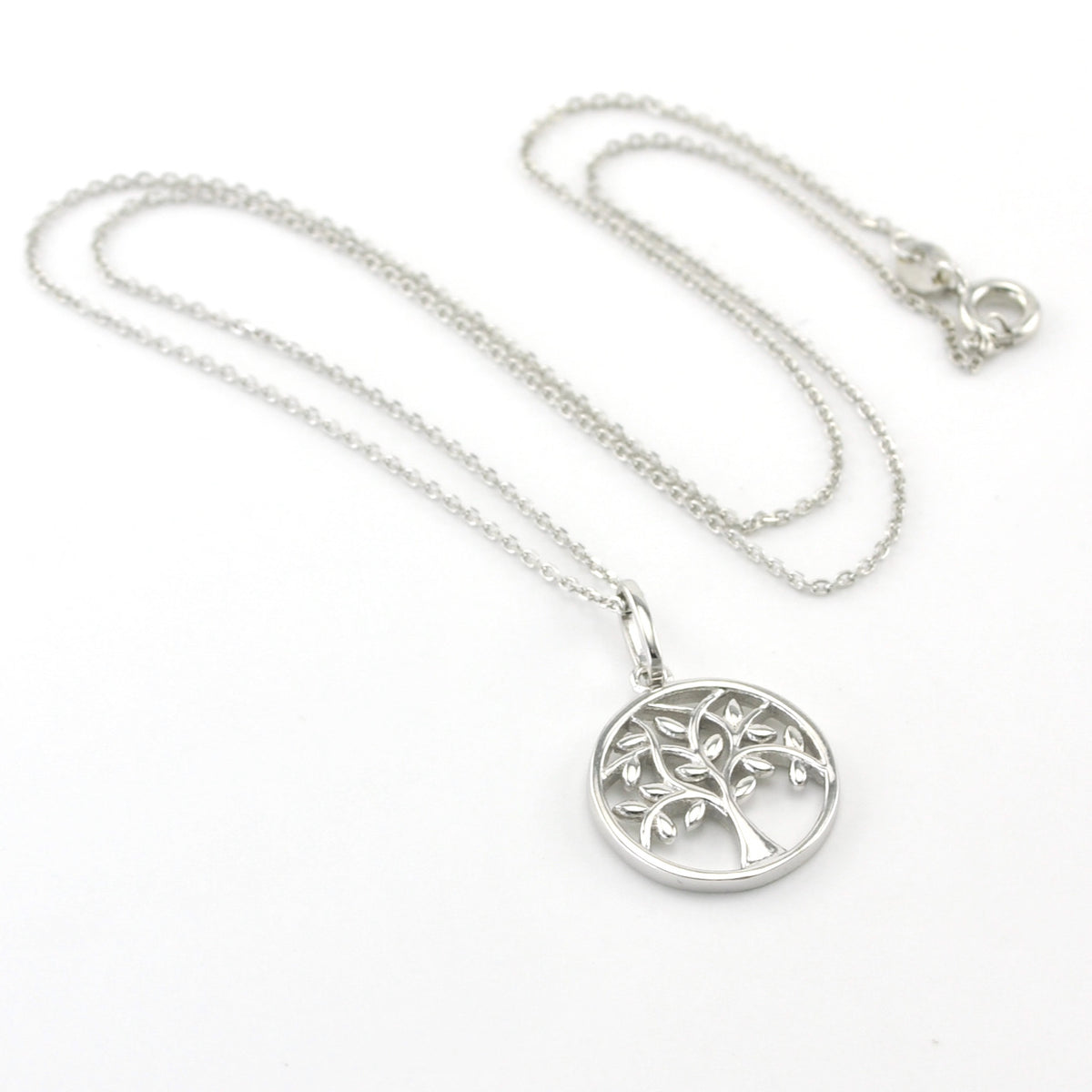 Silver Round Tree of Life Necklace