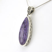 Silver Chariote 13x35mm Tear Pendant