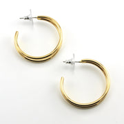 Alt View Alchemía 35mm Double Hoop Earrings