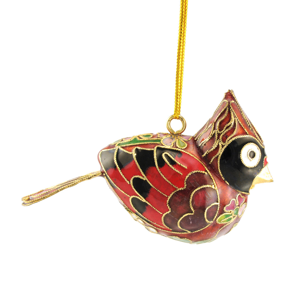 Cloisonné Cardinal Ornament
