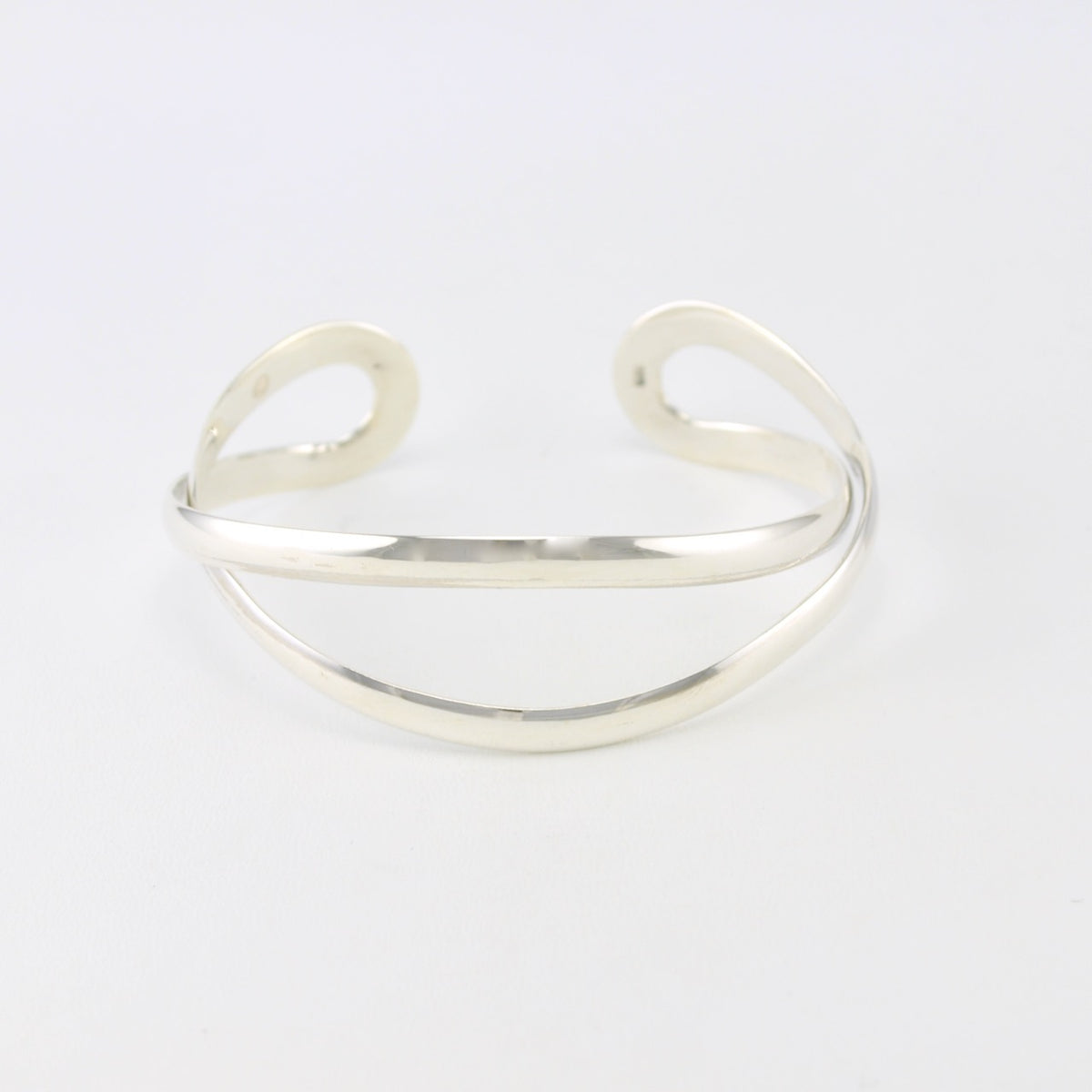 Alt View Silver Twist Cuff Bracelet