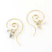 Gold Fill Spiral Threaders with Silver Lilies