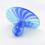 Side View Aqua Cobalt Glass Business Card Holder