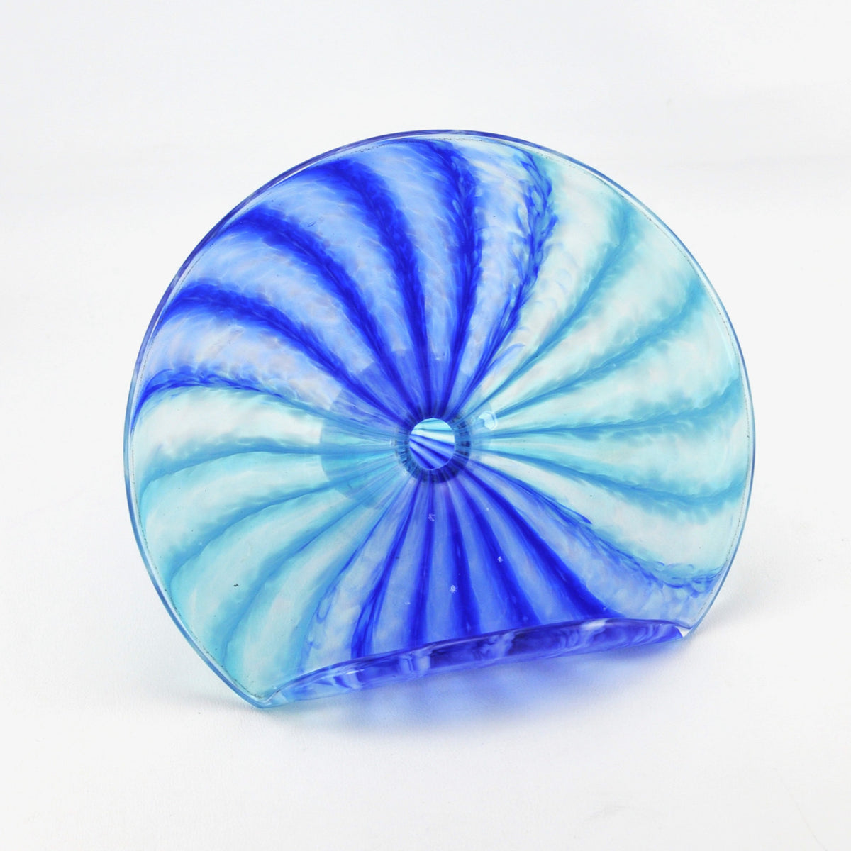 Alt View Aqua Cobalt Glass Business Card Holder
