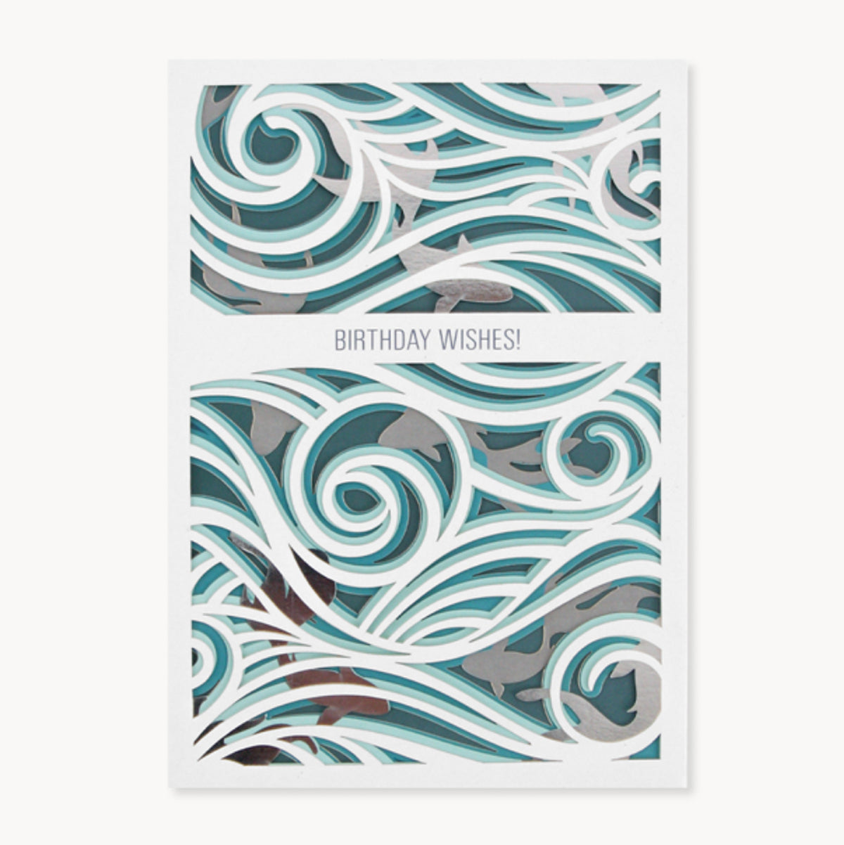 Waves Layers Greeting Card