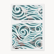 Waves Layers Greeting Card